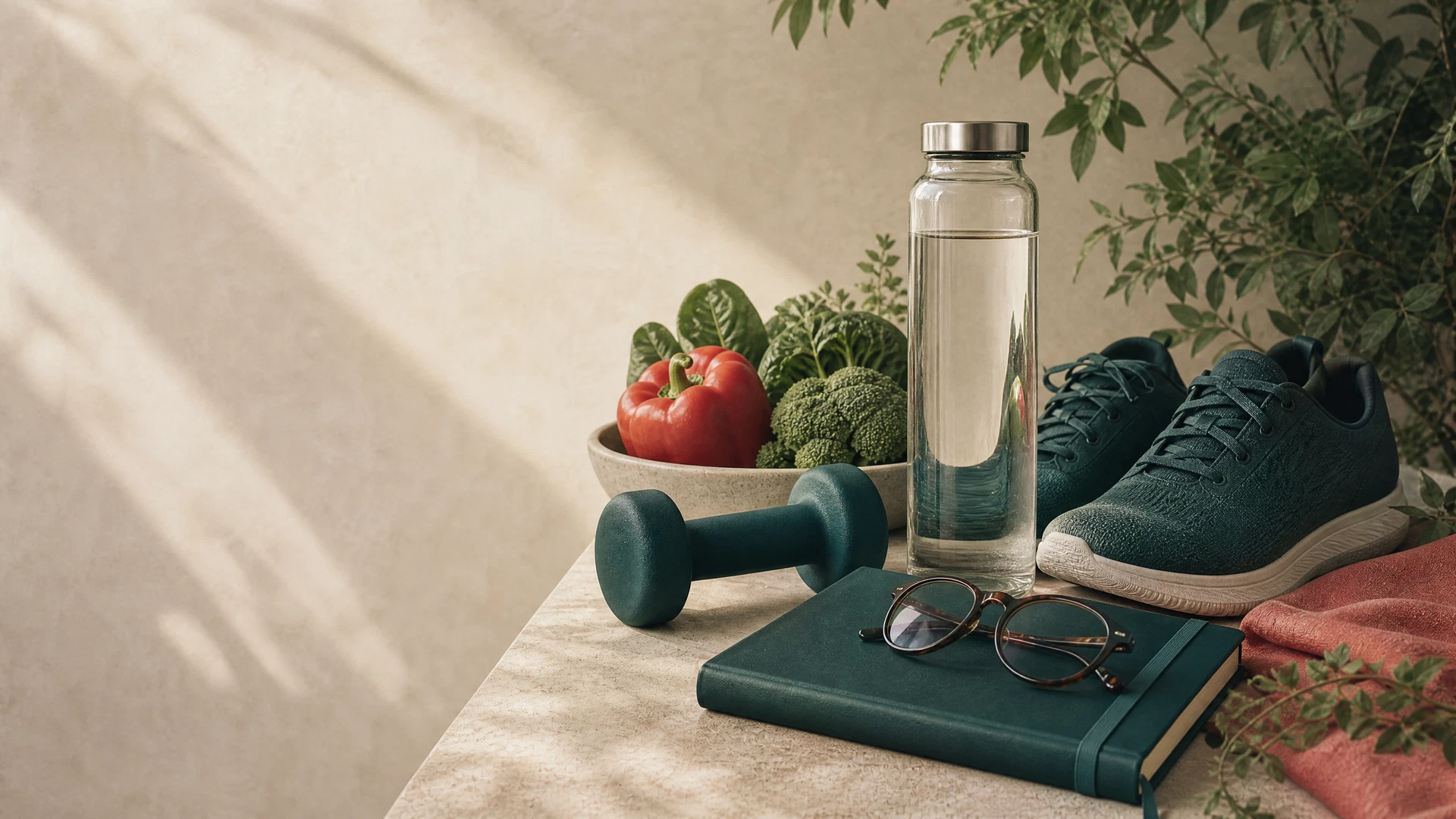 A calm, abstract representation of men's health and wellness in muted tones.