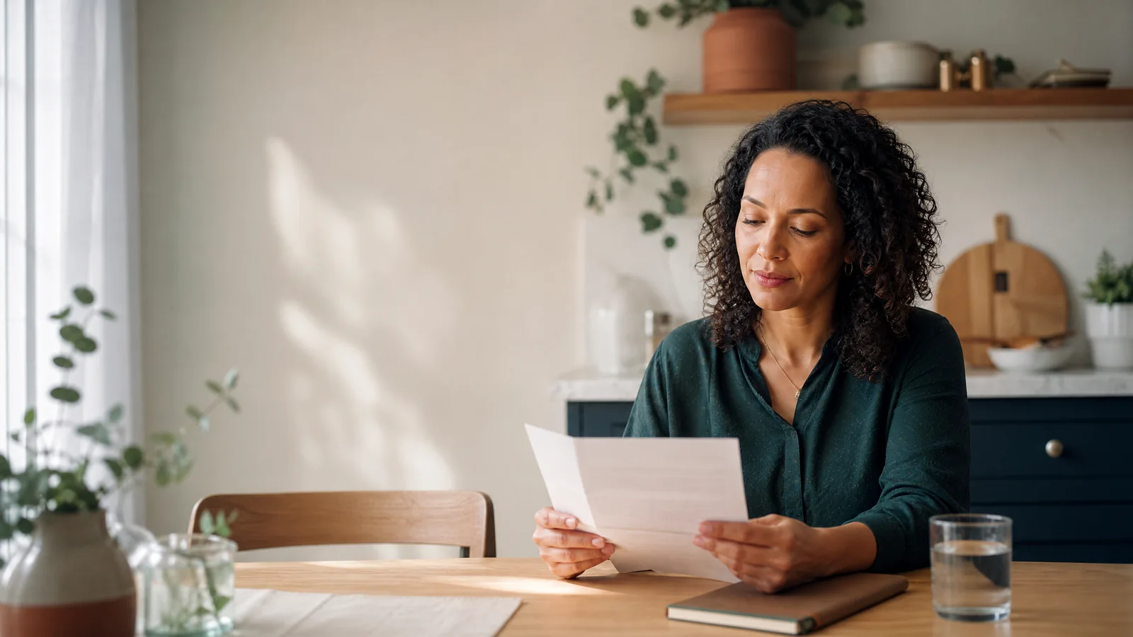 A reader exploring health information in a calm home setting